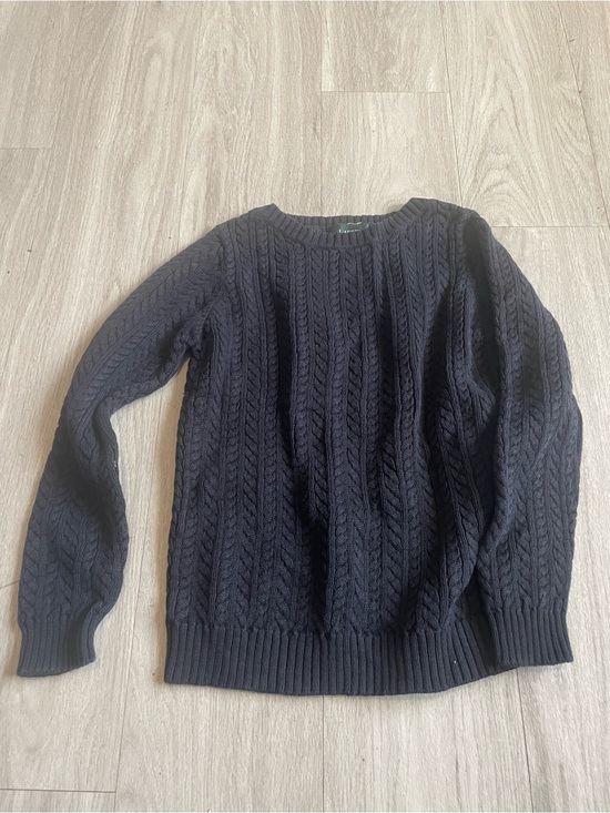 Ralph Lauren Sweaters - Ralph Lauren Black Cable-Knit Crewneck Sweater
